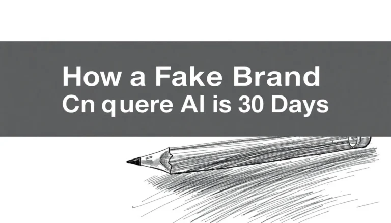 ΠΏΣ ΈΝΑ ΨΕΎΤΙΚΟ BRAND ΚΑΤΈΚΤΗΣΕ ΤΗΝ AI ΑΝΑΖΉΤΗΣΗ ΣΕ 30 ΗΜΈΡΕΣ