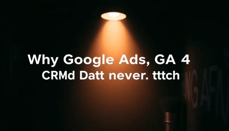 ΓΙΑΤΊ ΤΑ ΔΕΔΟΜΈΝΑ GOOGLE ADS, GA4 ΚΑΙ CRM ΔΕΝ ΤΑΙΡΙΆΖΟΥΝ ΠΟΤΈ