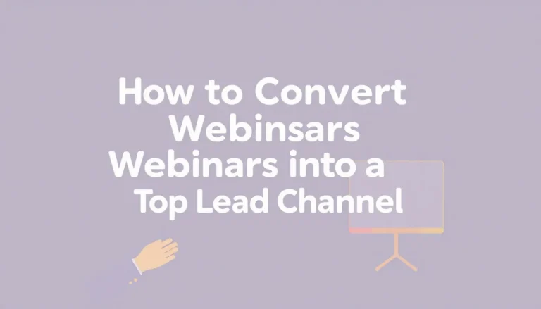 ΠΏΣ ΝΑ ΜΕΤΑΤΡΈΨΕΤΕ ΤΑ WEBINARS ΣΕ ΚΟΡΥΦΑΊΟ ΚΑΝΆΛΙ LEADS